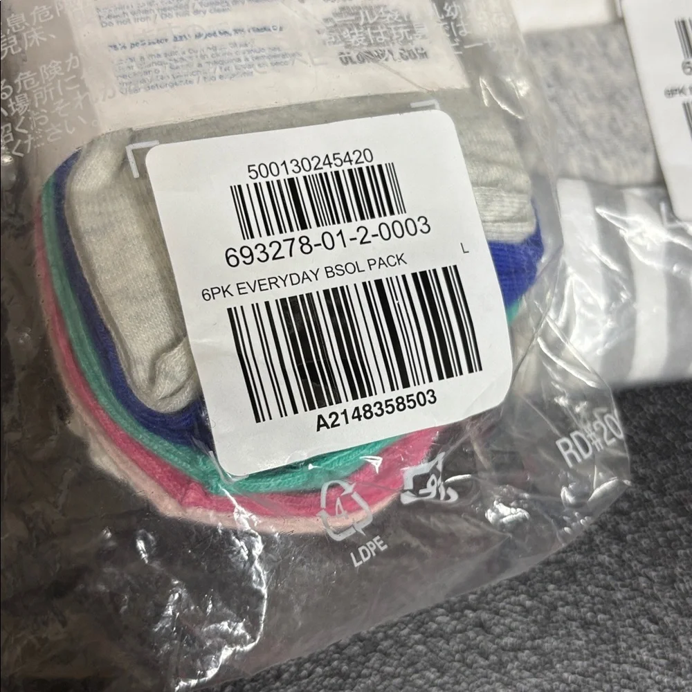 NWT Girls Bikini Socks Bundle Neutral Large